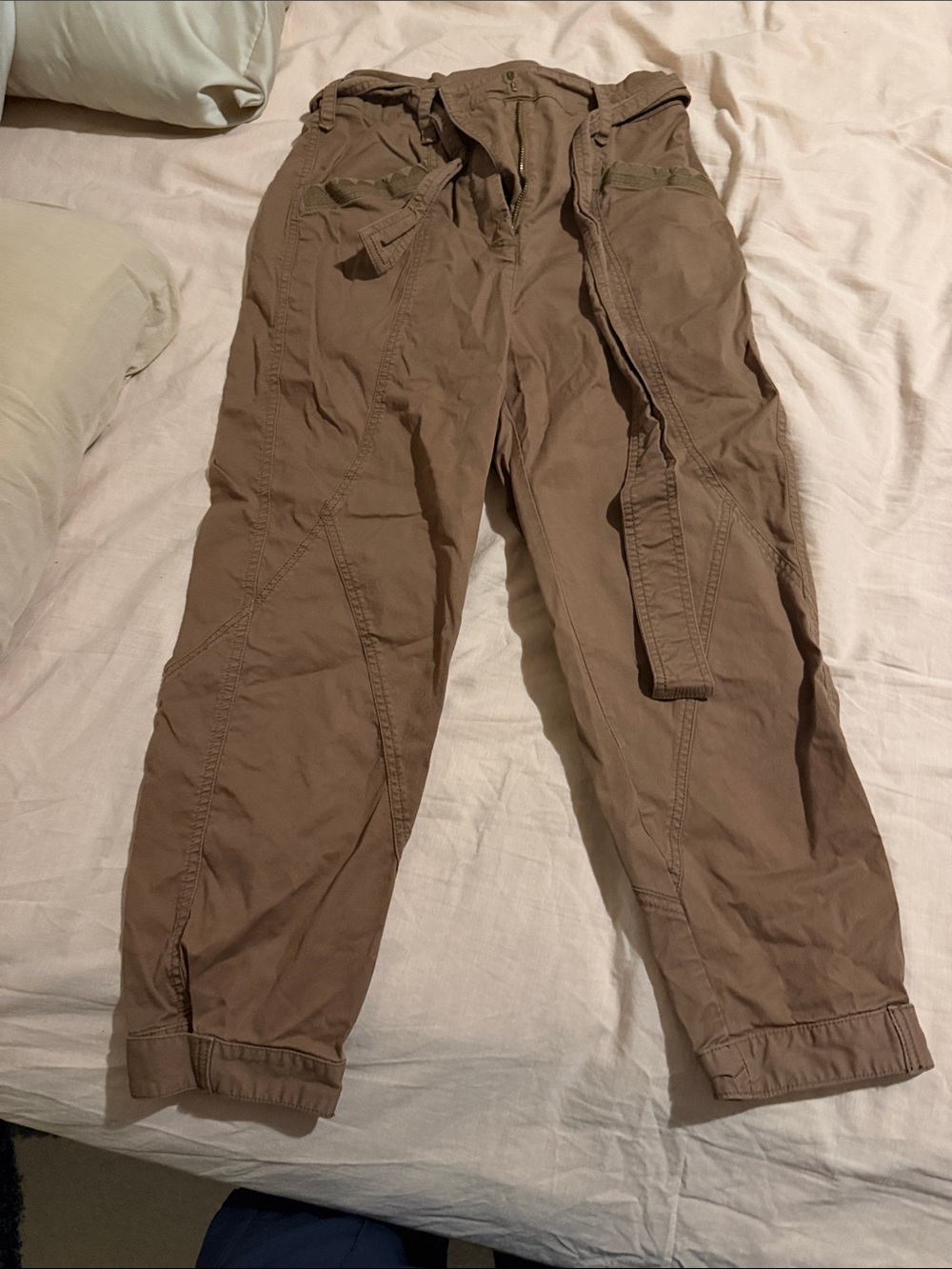 Anthropologie Olive-Brown Cargo Utility Pants